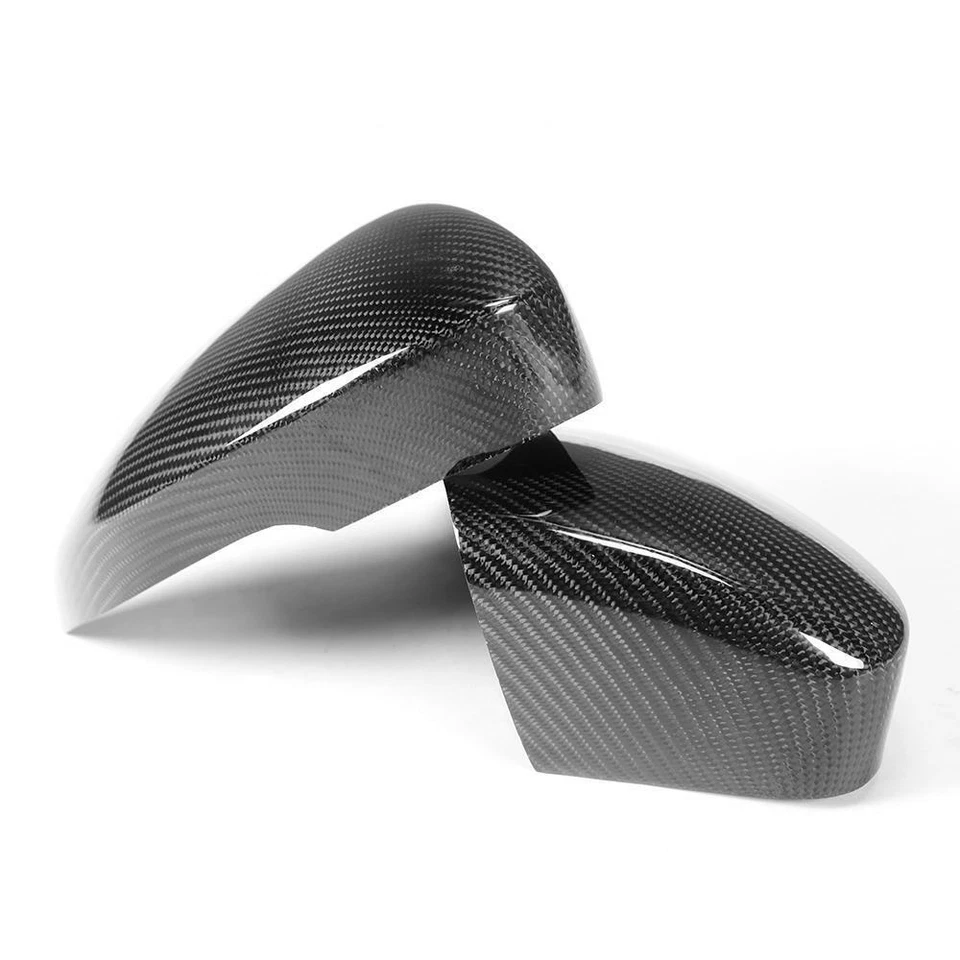 Tapas de cubierta de espejo retrovisor lateral de fibra de carbono para Jaguar F-Type 2 puertas 2013-21 adicionales Foto 3 de 4