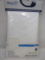 Blue Canyon Bath Shower Textile Curtain White Long Drop 180cm  220cm SC320WH