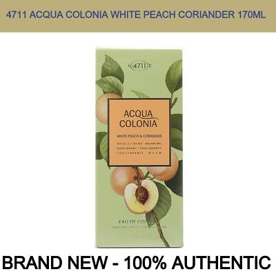 4711 Acqua Colonia White Peach & Coriander Cologne Unisex Spray 5.7oz/170ml,NEW!