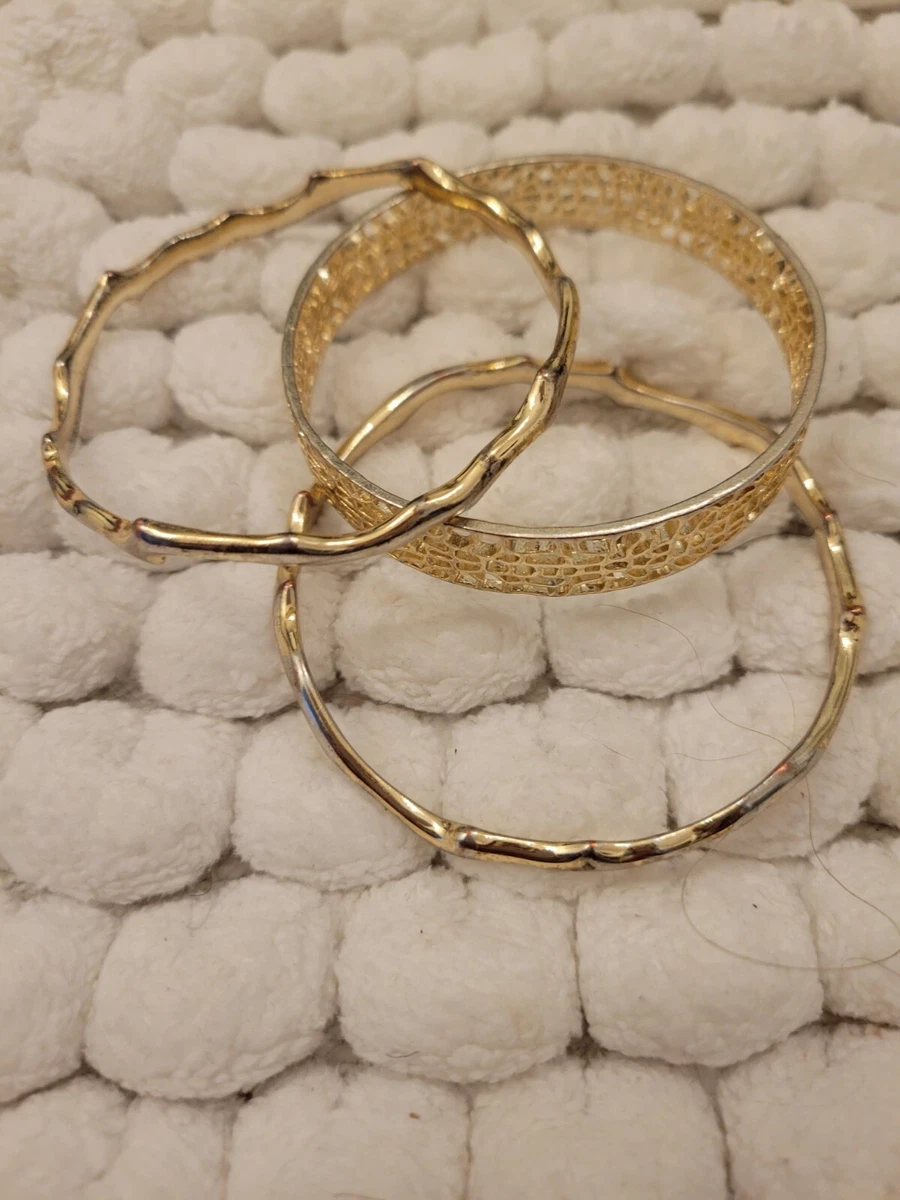 Kendra Scott Maren Gold Filigree Bracelet BANGLE Set of 3