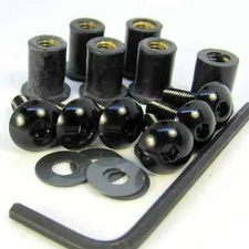 Kawasaki GPZ1100 1995-1998 Black Aluminium 6 Bolt Screen Kit