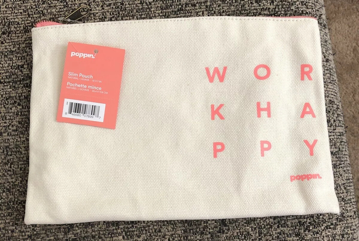 のん NEW Poppin Brand Slim Pouch Bag Accessory Pouch With Pink Work