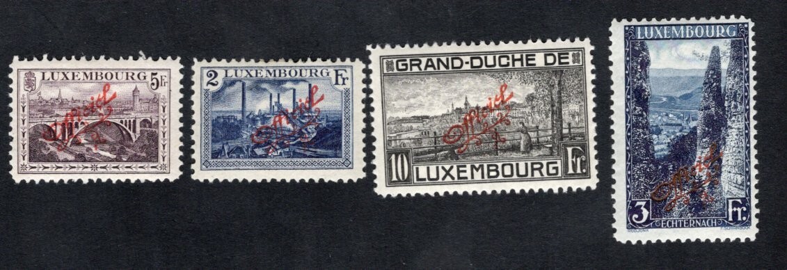 Luxembourg 1922-34 stamps Mi#Dienst 125+126A-28A START10%ONLY MH CV=61$
