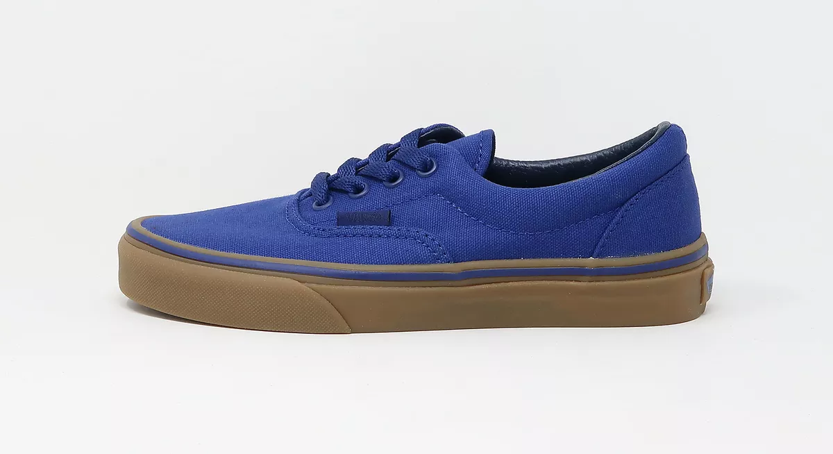VANS Era Canvas Blue Print Gum Bottom Women Youth Shoes