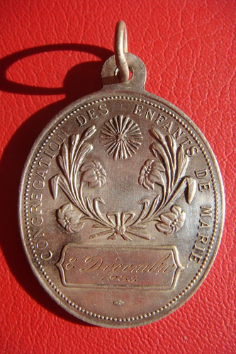 08 DEC.1935 MONSTRA TE ESSE MATREM / IMMACULATE CONCEPTION RARE SILVER MEDAL