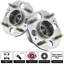 [REAR(Qty.2)] Wheel Hub For 1991 Honda Accord EX 2.2L Wagon Non-ABS w/Drum Brake