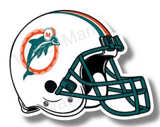 Miami Dolphins Helmet Only 1974-1989 Vinyl Decal Sticker Truck Car Windows