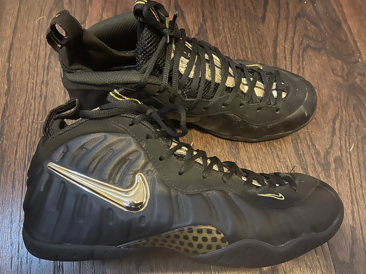 Nike air foamposite top pro black metallic gold
