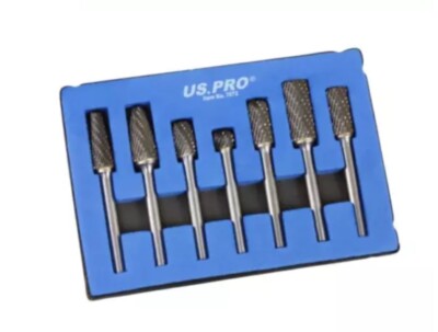 US PRO Tools 7-teiliges 6 mm Hartmetall Frässtift-Set Frässtahl Lochvergrößerer 7072
