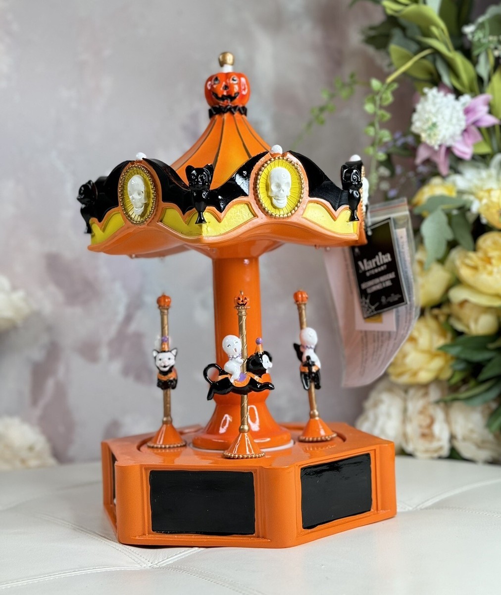 MARTHA STEWART GHOSTLY HALLOWEEN CAROUSEL W/ MOTION, LIGHTS