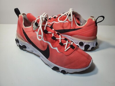 Nike React Element 55 SE Ember Glow Light Bone White Black Mens CI3831-800 - 10