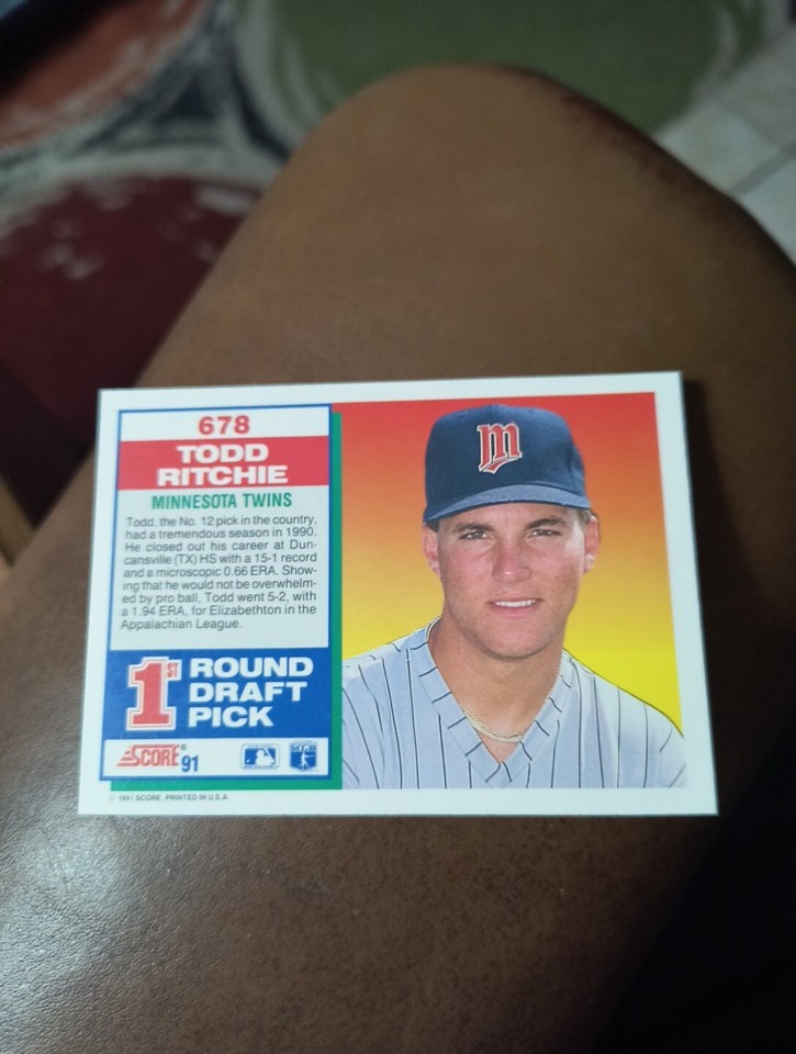 TODD RITCHIE 1991 SCORE 1ST ROUND DRAFT PICK #678 FREE SHIPPING | eBay
