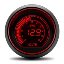 2" 52mm Blue Red Volt Voltage Car Digital LED Light Gauge Meter Universal       