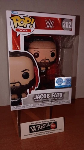 WWE Funko Pop EXCLUSIVE Jacob Fatu #202  NEAR MINT / FREE SHIP & Pop Protector