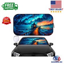 Windshield Sun Shade, Reflective Car Sunshade Blocks Heat, 57 x 31.5 in