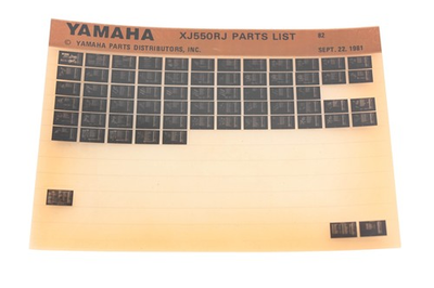 #ad OEM Yamaha AM010 103 1982 XJ550RJ Parts List Microfiche Rev:9 22 1981 $10.45