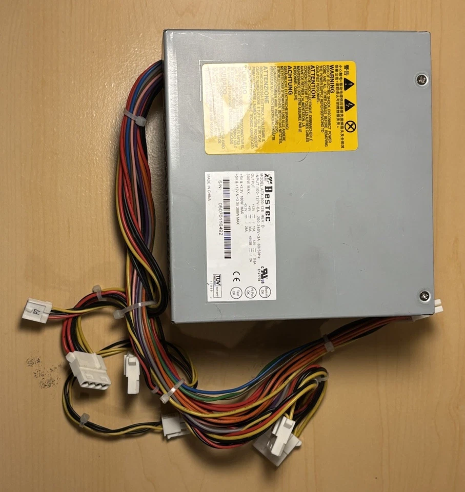 Bestec ATX-300-12E Desktop Power Supply 300W 20-Pin D1R - Image 2 of 3