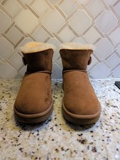 UGG Bailey Button Chestnut Brown Ankle Boots- Like New