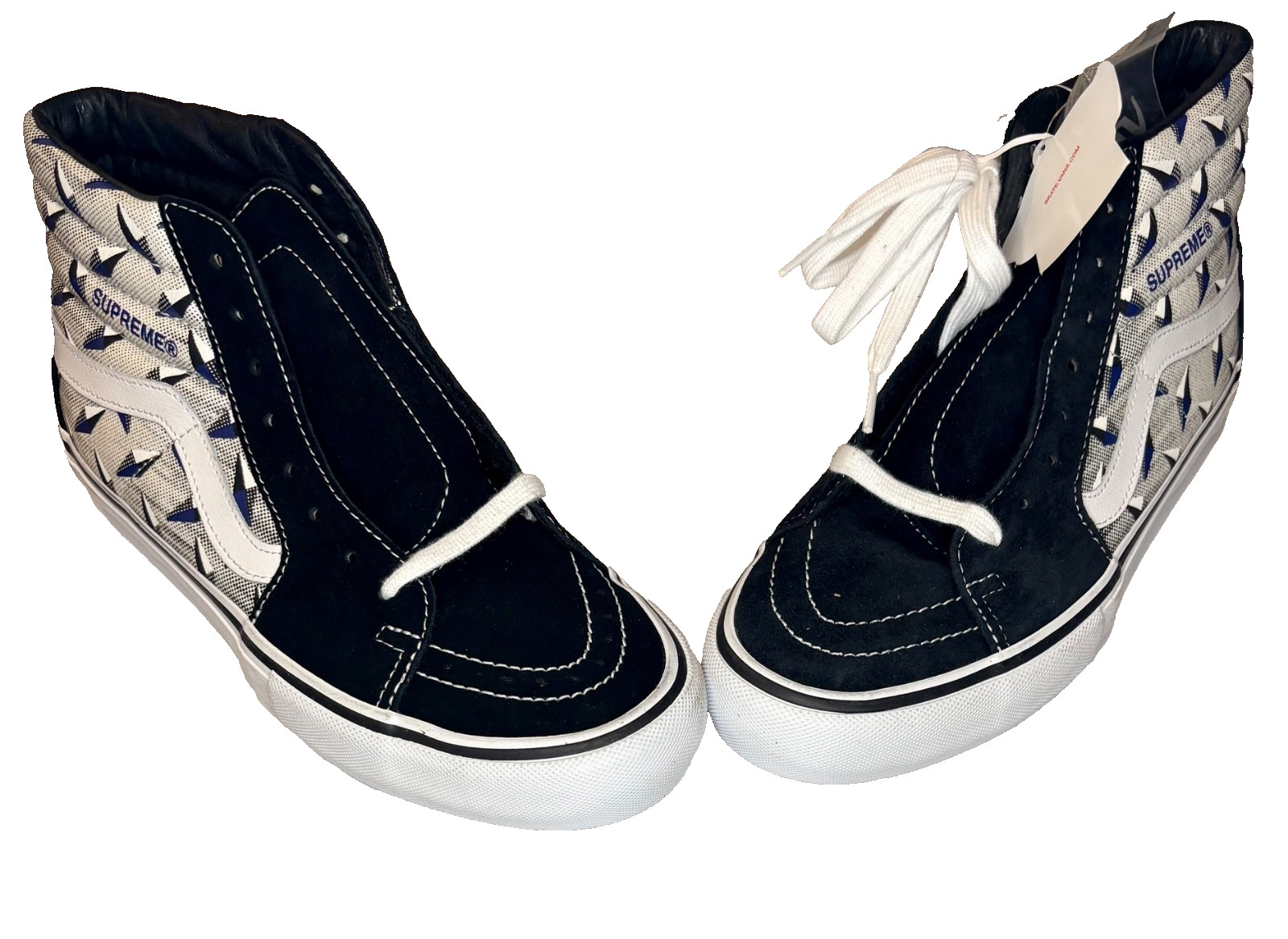 RARE🔥 VANS x SUPREME Sk8-Hi PRO Diamond Plate Black Sz 8 Men's Sneakers LE image 7