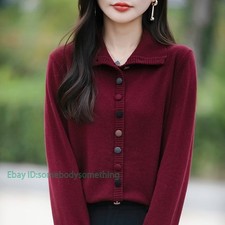 Cardigan Sweater Women's Loose Women's Knitted Long-sleeved Sweater