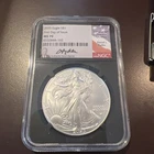 2025 $1 1 oz Silver Eagle Type 2 NGC MS70 FDOI David Ryder Signature 040234