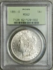 VAM 26A Clashed - 1881 O Morgan Silver Dollar PCGS MS62 OGH Birthday May 20 1992