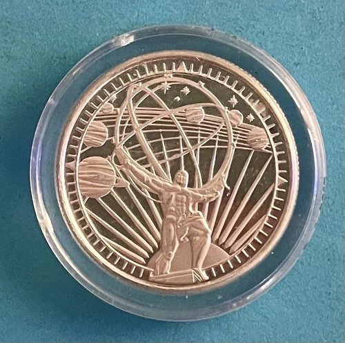 1/2 oz Silver ATLAS Round - 0.5 oz .999 Fine Silver (In Capsule) OZ Mint Design