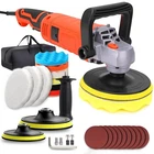 Car Buffer Polisher Waxer 7-Speed Rotary 6" + 7" Backing Plate Polishing Machine
