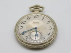 ANTIQUE ELGIN NATL WATCH CO GOLD FILLED RAILROAD POCKET WATCH RUNS