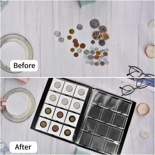 120 Pockets Coin Flip Holder Albums, 2x2 inches 120 Pokcet Blue, Blue - 第 6/7 張圖片