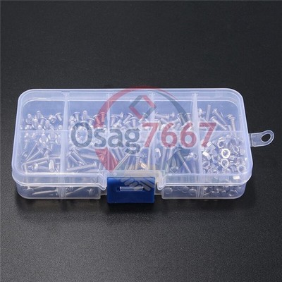 340pcs Nuts Bolt nut Socket Assortment Set M3 A2 Stainless Steel   Screw #zc
