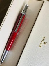 VIP Rolex Ruby Red Oyster Ballpoint Pen Black Ink - Full Box 2025-Free Shipping