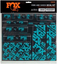 Fox Fork And Shock Decal Kit - Turquoise