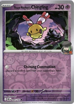 Team Rocket's Chingling Common SV10: Destined Rivals 085/182 NM
