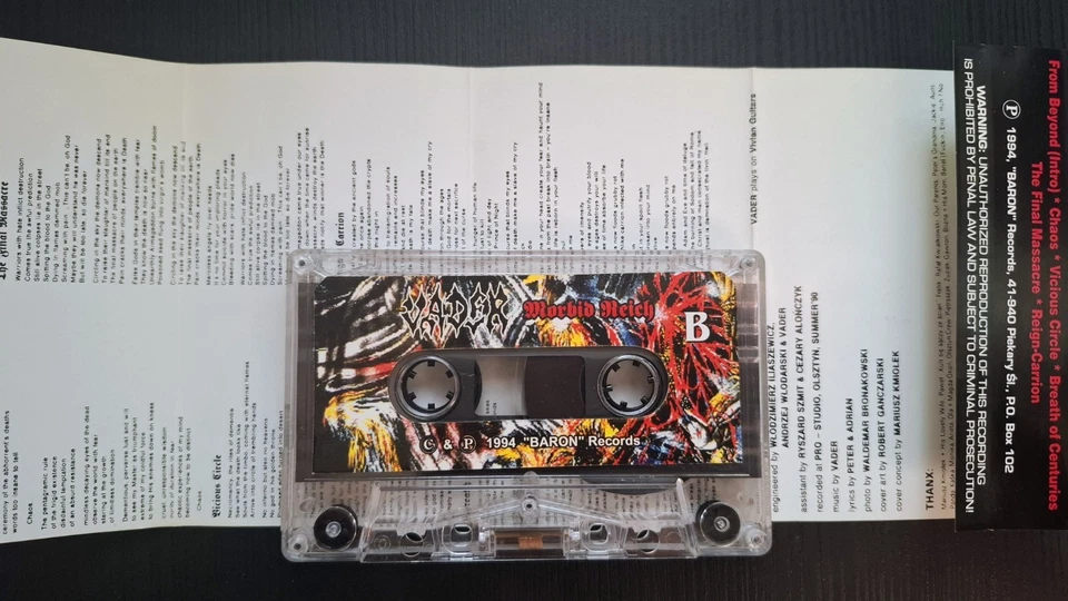 Vader – Morbid Reich 1994 MC Tape Cassette - Polish Press - Image 2 of 2