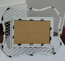 RUSTIC, COUNTRY CHIC, COZY COTTAGE WHITE 4 X 6 METAL FARMHOUSE PICTURE FRAME