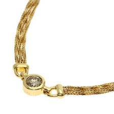 0.83ct Diamond Twist Chain Necklace K18 Yellow Gold 14.2g