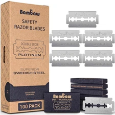Safety Razor Blades | Swedish Steel Replacement Razor Blades | 100 Pack - 18 to