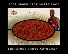 2002-03 Upper Deck Sweet Shot Signature Shots Melvin Ely #ME Auto