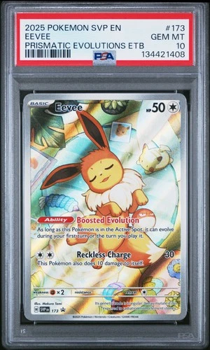 2025 POKEMON SVP EN-SV BLACK STAR PROMO #173 EEVEE PSA 10