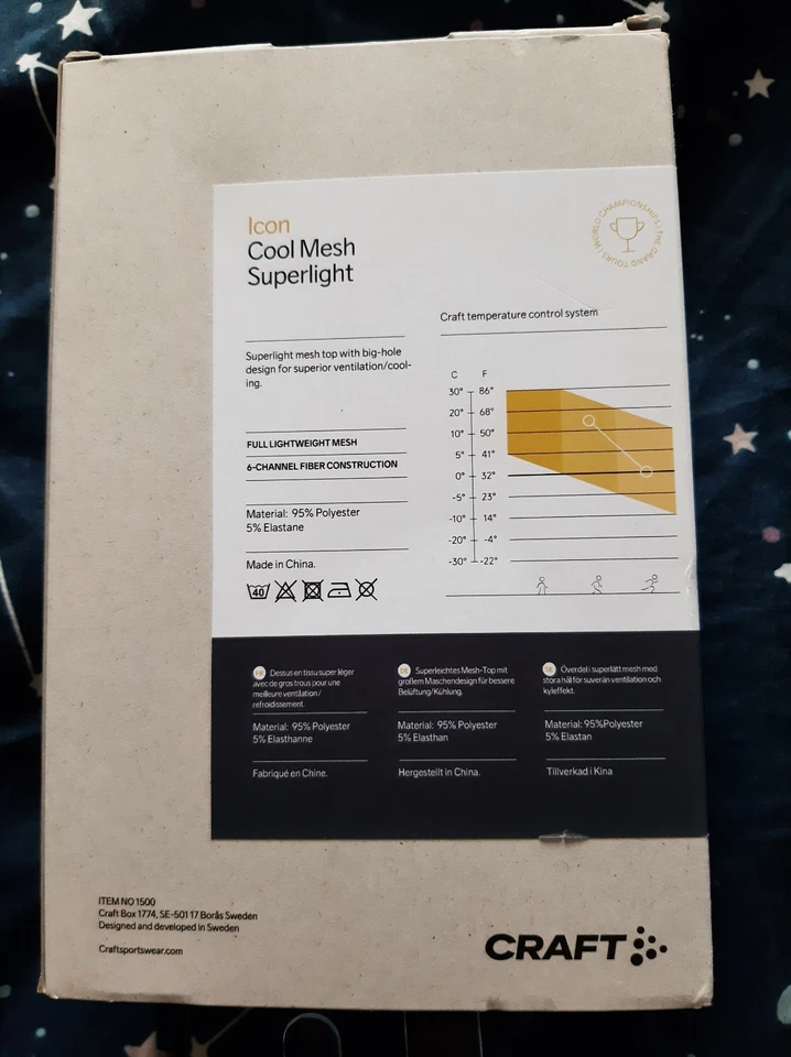 Craft Cool Mesh SuperLight Mens Sleeveless Baselayer White Large Top - Image 2 of 4