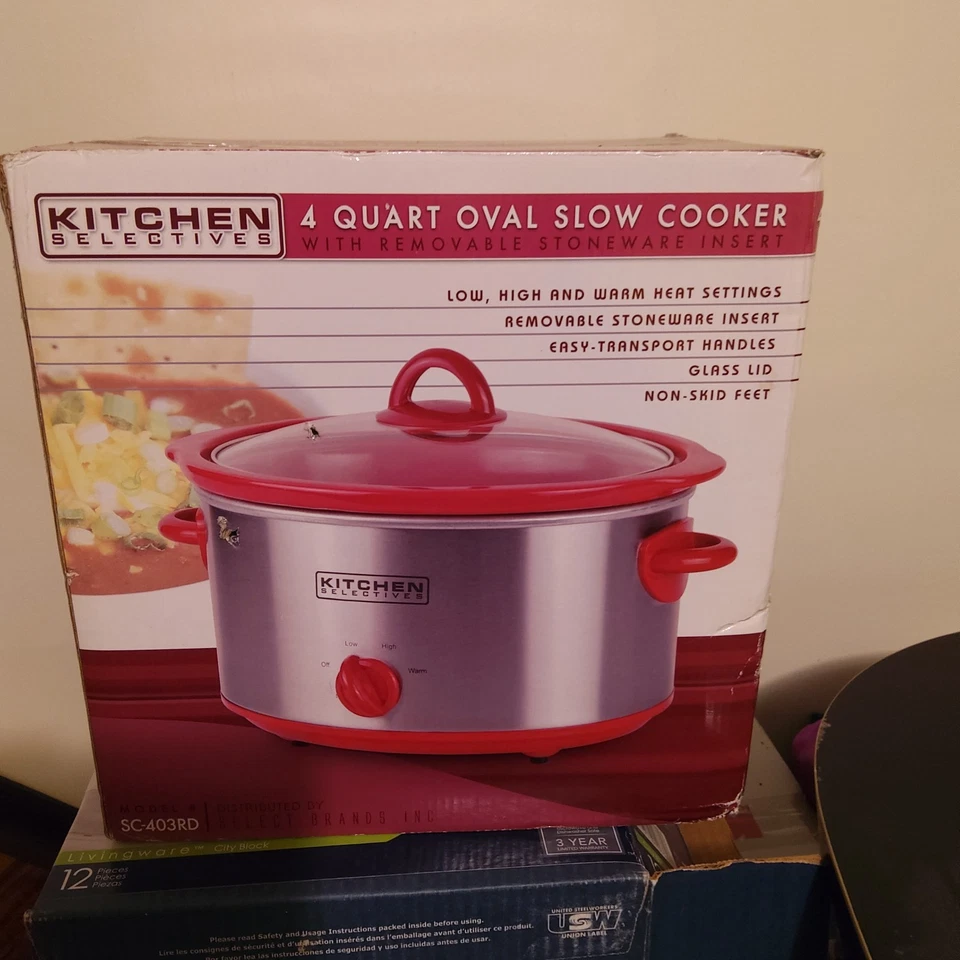 Olla de cocción lenta selectiva de cocina de 4 cuartos nueva en caja Foto 2 de 2