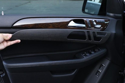 Brown Wood Grain Inner Door Panel Trim Cover Strip 4PCS For Benz ML GL 2012-2016 - Picture 6 of 7