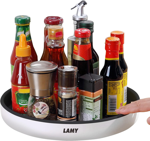 Lazy Susan Organizer, 10-Inch Lazy Susan Turntable for Cabinet, Refrigerator, Di