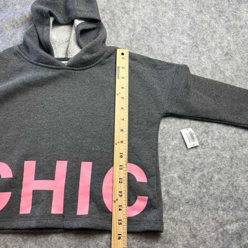Old Navy XS / 5 children’s youths pullover sweatshirt girls grey chic pink cute - Picture 6 of 8