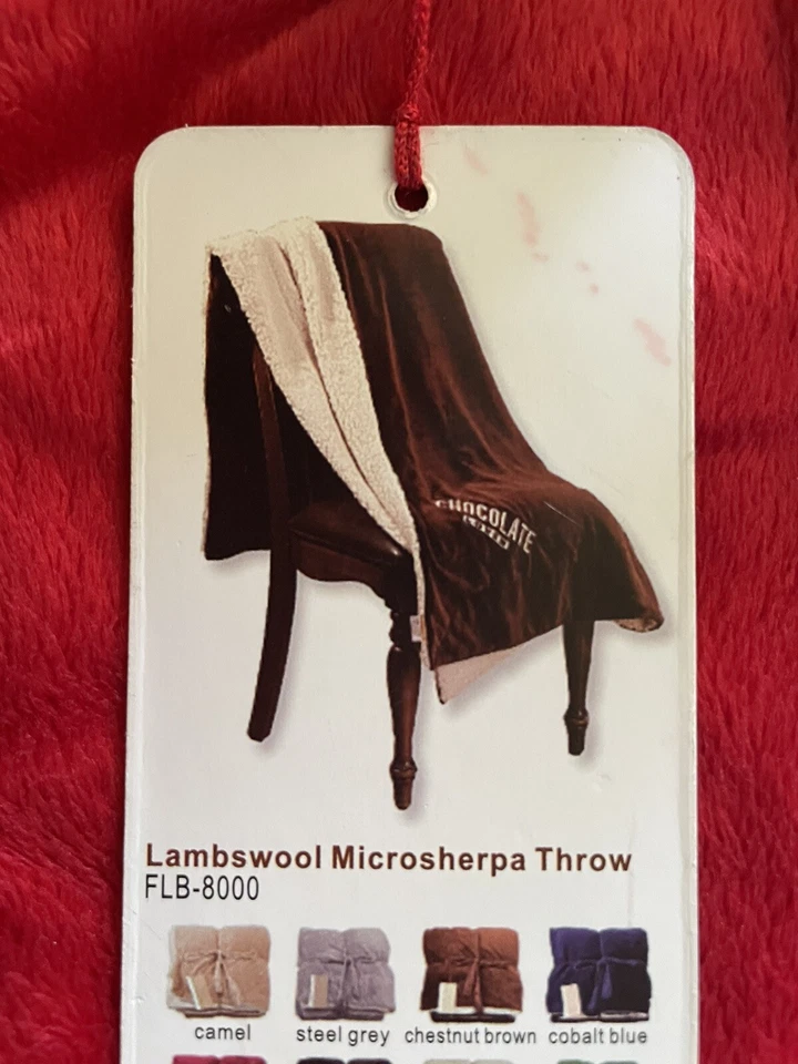 Simplicity Wheel Of Fortune Red Throw Lamb’s wool Microsherpa Brand New - Image 3 of 4