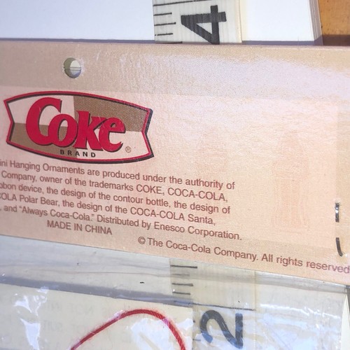 Licensed Coca-Cola Christmas Tree Ornament Enesco New package Dollhouse Mini - Picture 7 of 9