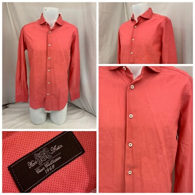 dress shirt 16 33 34 Mark Austin Dress Shirt 16 33/34 Pink 100% Cotton EUC YGI P1-321