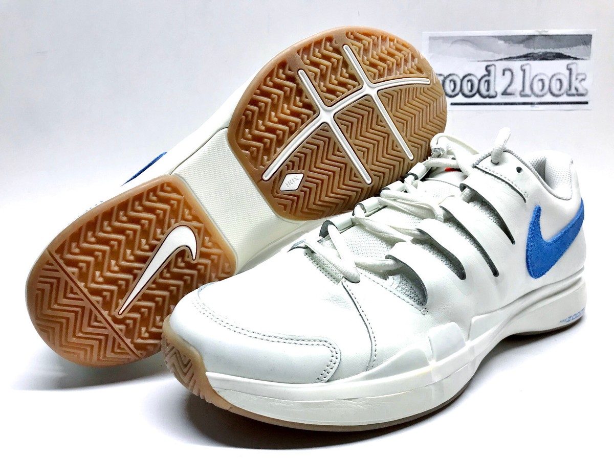 NIKE ZOOM VAPOR 9.5 TOUR LTR TENNIS SHOE SAIL/BLUE SIZE