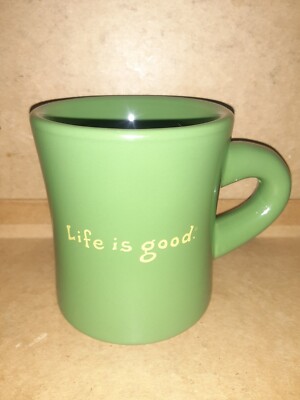 Life Is Good Simplicity Is The Ultimate Sophistication Green Ceramic Coffee Mug